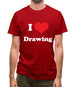 I Love Drawing Mens T-Shirt