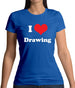 I Love Drawing Womens T-Shirt