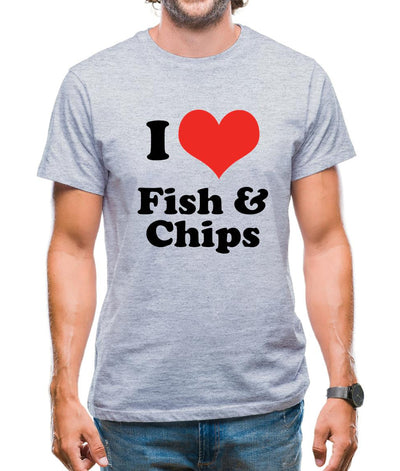 I Love Fish & Chips Mens T-Shirt