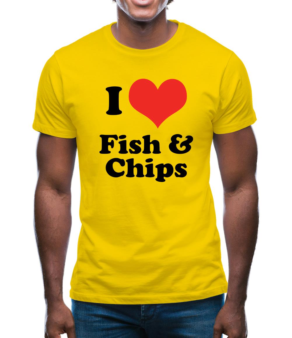 I Love Fish & Chips Mens T-Shirt