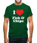 I Love Fish & Chips Mens T-Shirt