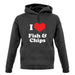 I Love Fish & Chips Unisex Hoodie