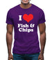 I Love Fish & Chips Mens T-Shirt