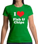 I Love Fish & Chips Womens T-Shirt