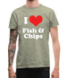 I Love Fish & Chips Mens T-Shirt