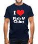 I Love Fish & Chips Mens T-Shirt