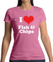 I Love Fish & Chips Womens T-Shirt