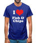 I Love Fish & Chips Mens T-Shirt