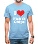 I Love Fish & Chips Mens T-Shirt
