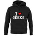 I Love Geeks (Pixels) unisex hoodie