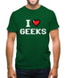 I Love Geeks (Pixels) Mens T-Shirt