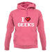 I Love Geeks (Pixels) unisex hoodie