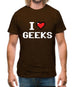 I Love Geeks (Pixels) Mens T-Shirt