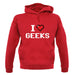 I Love Geeks (Pixels) unisex hoodie