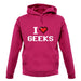 I Love Geeks (Pixels) unisex hoodie