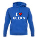 I Love Geeks (Pixels) unisex hoodie