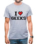 I Love Geeks (Pixels) Mens T-Shirt