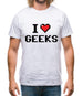 I Love Geeks (Pixels) Mens T-Shirt