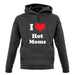 I Love Hot Moms unisex hoodie