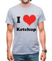 I Love Ketchup Mens T-Shirt