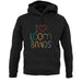 I Love Loom Bands unisex hoodie