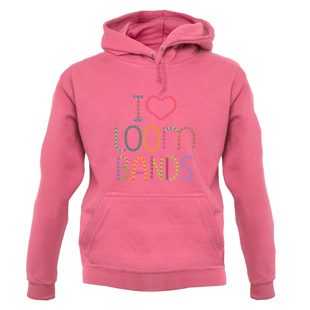 I Love Loom Bands unisex hoodie