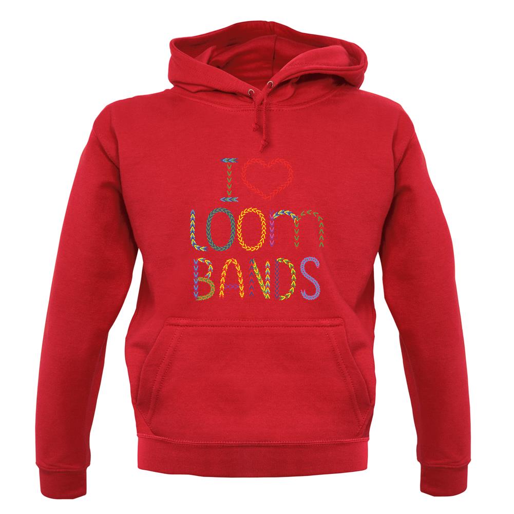 I Love Loom Bands unisex hoodie