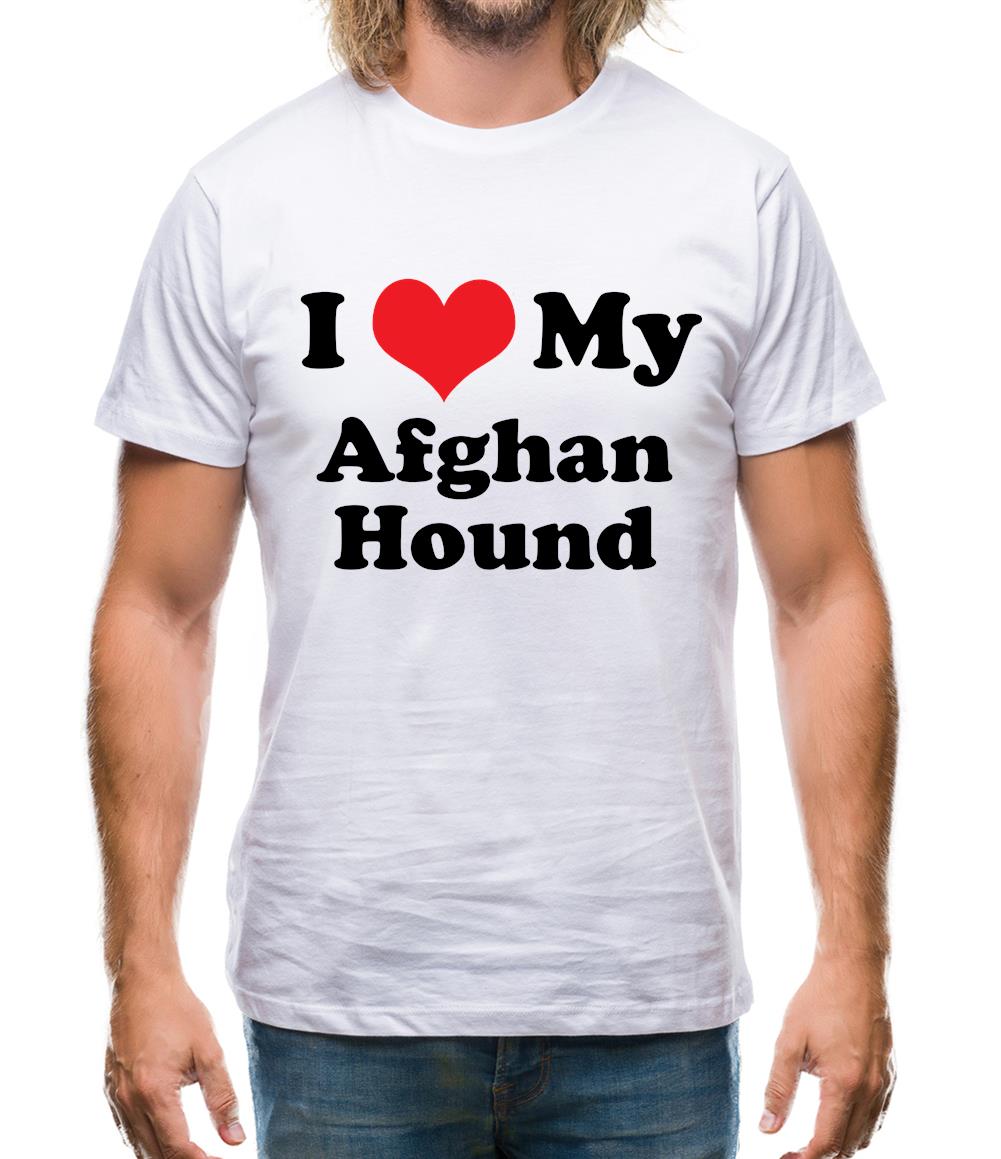 I Love My Afghan Hound Mens T-Shirt