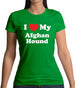 I Love My Afghan Hound Womens T-Shirt