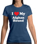 I Love My Afghan Hound Womens T-Shirt