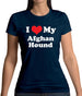 I Love My Afghan Hound Womens T-Shirt