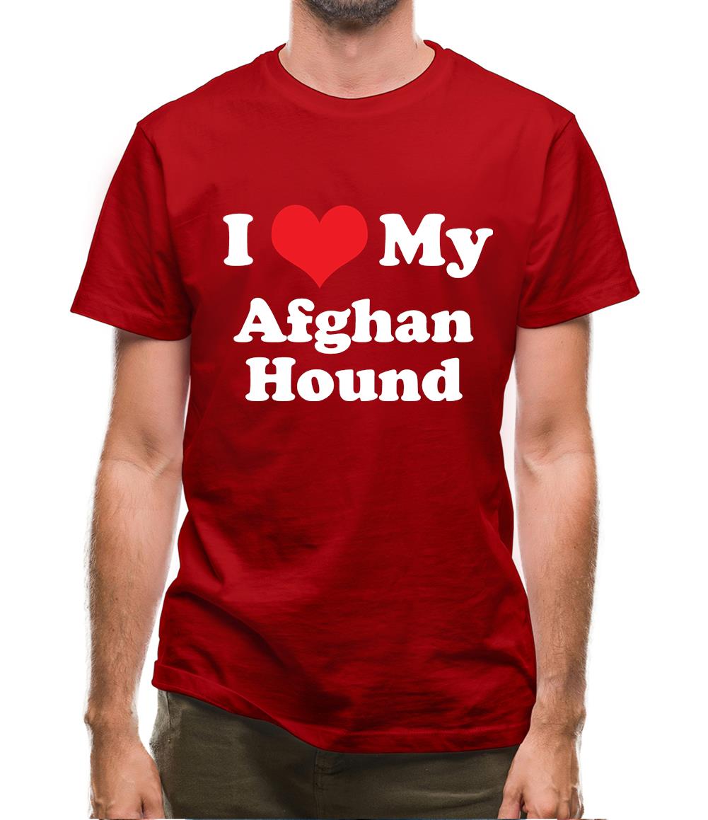 I Love My Afghan Hound Mens T-Shirt