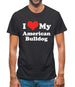 I Love My American Bulldog Mens T-Shirt