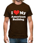 I Love My American Bulldog Mens T-Shirt