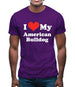 I Love My American Bulldog Mens T-Shirt