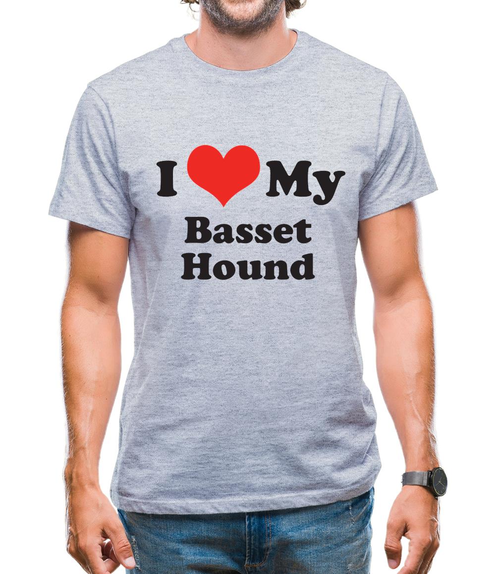 I Love My Basset Hound Mens T-Shirt