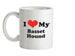 I Love My Basset Hound Ceramic Mug