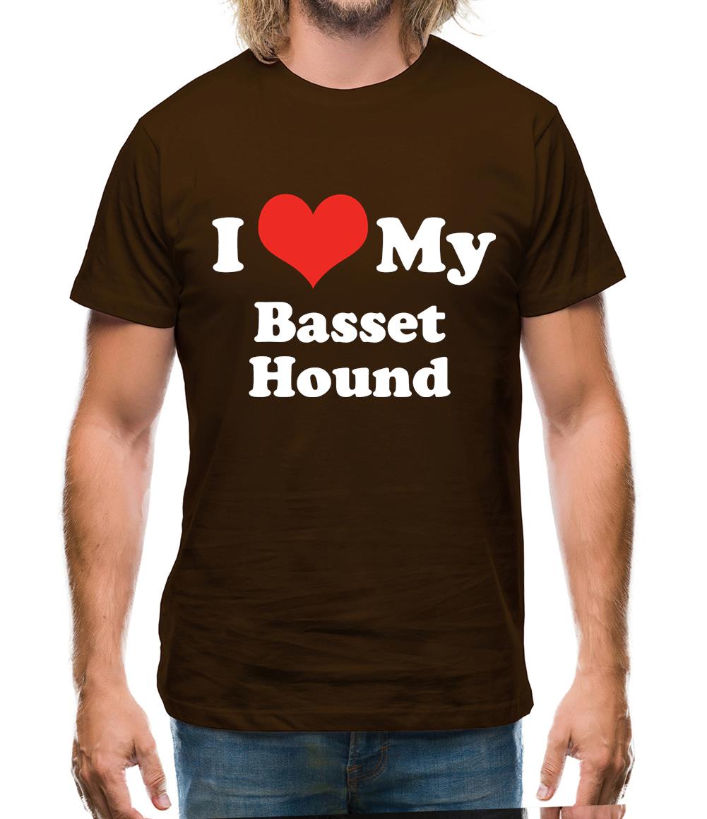 I Love My Basset Hound Mens T-Shirt