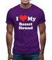 I Love My Basset Hound Mens T-Shirt