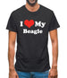 I Love My Beagle Mens T-Shirt