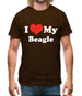 I Love My Beagle Mens T-Shirt