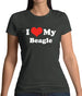 I Love My Beagle Womens T-Shirt