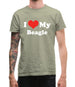 I Love My Beagle Mens T-Shirt