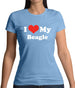 I Love My Beagle Womens T-Shirt