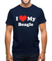 I Love My Beagle Mens T-Shirt