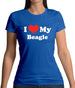 I Love My Beagle Womens T-Shirt