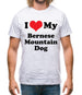 I Love My Bernese Mountain Dog Mens T-Shirt