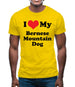 I Love My Bernese Mountain Dog Mens T-Shirt