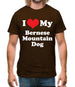 I Love My Bernese Mountain Dog Mens T-Shirt