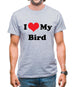 I Love My Bird Mens T-Shirt